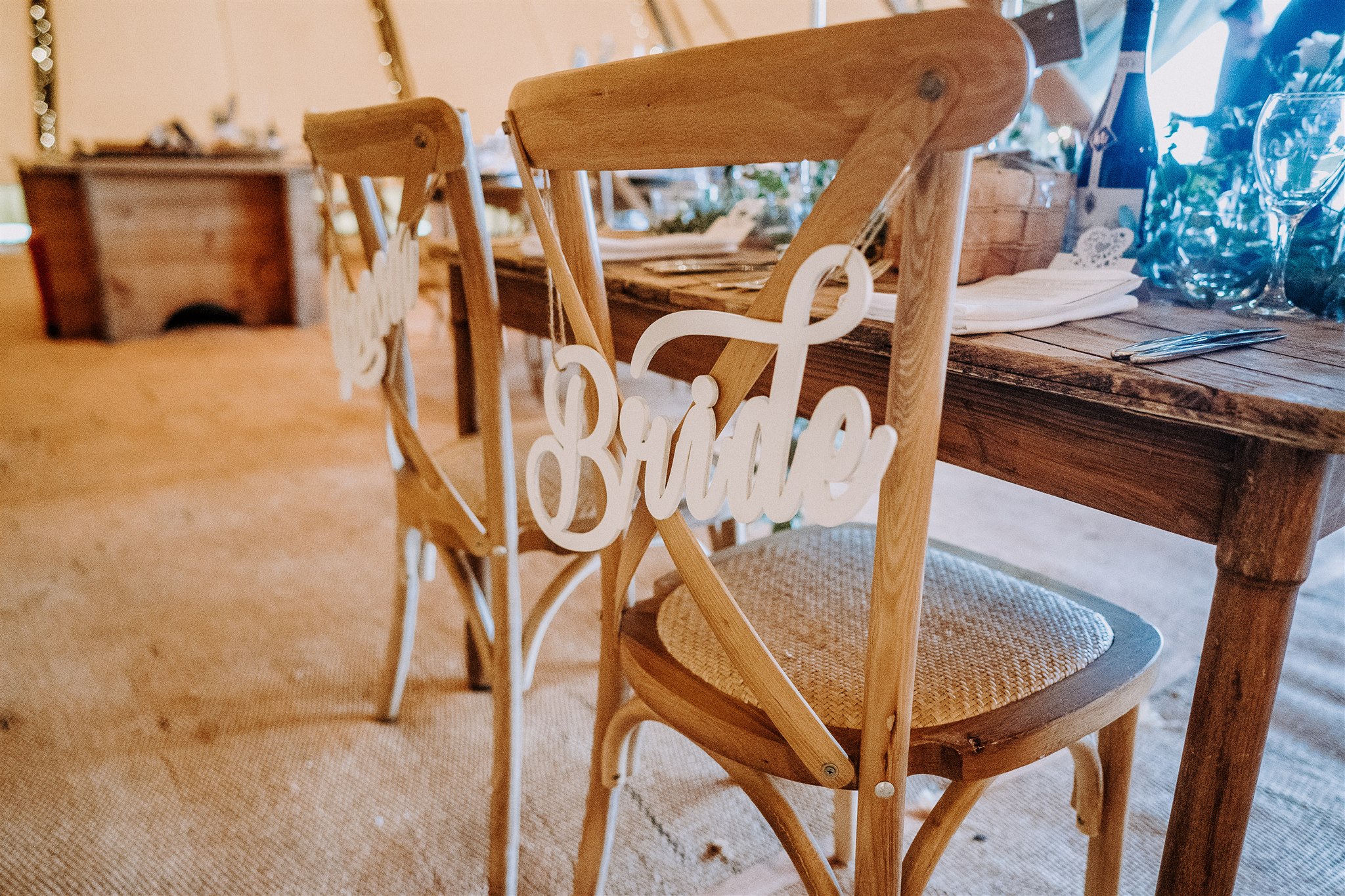 wedding bride and groom chairs